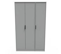 Ready Assembled 2 U Madrid 3 Door Robe (Ready Assembled) in Dark Grey Ready Assembled 2 U Dark Grey