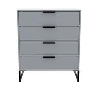 Madrid 4 Drawer Chest In Dusk Grey (Ready Assembled)