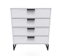 Madrid 4 Drawer Chest In White Matt (Ready Assembled)