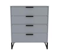 Madrid 4 Drawer Chest (Ready Assembled) Ready Assembled 2 U Dark Grey One Size