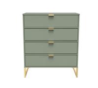 Madrid 4 Drawer Chest (Ready Assembled) Ready Assembled 2 U Pale Green One Size
