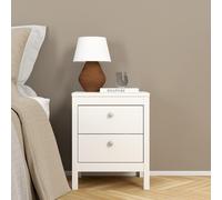 Madrid Bedside Cabinet - 2 Drawer - White