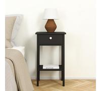 Madrid Bedside Table - 1 Drawer - Matt Black