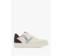 Madrid Burgundy Glitter V Logo Trainers - Brown Leather / 38