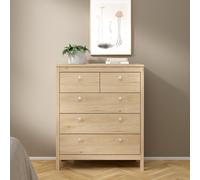 Madrid Chest - 3+2 Drawer - Jackson Hickory Oak