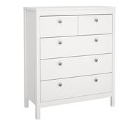 Furniture To Go Madrid Chest 3+2 drawers in White - White - Matt - Melamine