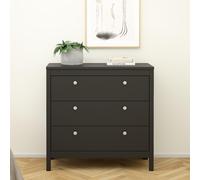Madrid Chest - 3 Drawer - Small - Black