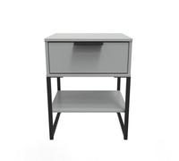 Madrid Double Open Unit In Dusk Grey (Ready Assembled)