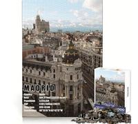 Madrid Encyclopedia 1000 Pieces Jigsaw Puzzles for Adults Focus Train Fade Resist Home Enjoyable Santa Present (50x75cm)