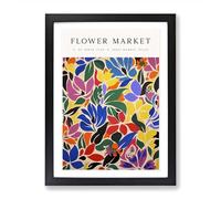 Madrid Flower Market Exhibition No.3 Framed Print | A2 Black Framed Wall Art | Ready to Hang | Modern Floral Picture | Living Room Bedroom Lounge Office