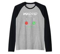 Madrid is Calling and I Must Go Spain Traveling Raglan Baseball Tee