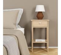 Madrid Jackson Hickory Oak 1 Drawer Bedside Table