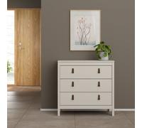 Madrid Matt Cashmere No Effect 3 Drawer Chest (H)797mm (W)823mm (D)384mm