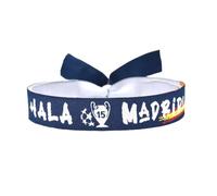 Madrid Merengue adjustable fabric bracelet, Viking bracelet, Hala Madrid