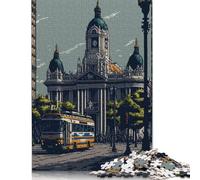 Madrid Pixel Art Puzzle Brain Teaser Premium Cardboard Jigsaw Puzzle for Kids And Adults Age 12 Years Up 1000pcs (26x38cm)