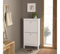 Madrid Shoe Cabinet - 2 Drawer - Door - White