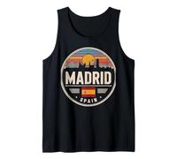 Madrid Skyline and Bear Icon Elegant Design Tank Top