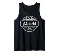 Madrid Skyline and Bear Icon Elegant Design Tank Top