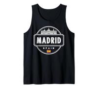 Madrid Skyline and Bear Icon Elegant Design Tank Top