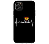 Madrid Skyline Heartbeat Spain Silhouette Flag Love Madrid Case for iPhone 11 Pro Max