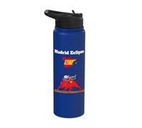 Madrid Solar eclipses Lover Bulls Spanish Flag Souvenir Stainless Steel Insulated Water Bottle