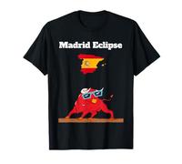 Madrid Solar eclipses Lover Bulls Spanish Flag Souvenir T-Shirt