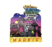 Madrid Spain 3D Refrigerator Magnet Tourist Travel Souvenirs Handmade Resin Craft Magnetic Stickers Home Kitchen Decoration Fridge Magnet Collection Gift