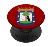 MADRID SPAIN CITY FLAG COAT OF ARMS PopSockets Adhesive PopGrip