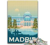 Madrid Spain Cityscape Adult Jigsaws 2000 Pieces Difficult, Family Fun Games Fun at Home Activities, Birthday Present, Travel Gifts 2000pcs(70x100cm)