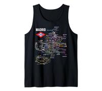 Madrid Spain Metro Subway Train Map T-Shirt Gift Tank Top