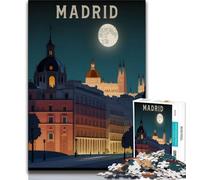 Madrid Spain Travel 1000 Piece Jigsaw Puzzles for Teenagers,Help The Brain Exercise Addictive Toys to Cultivate Patience Unique Challenge Game 75x50cm