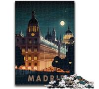 Madrid Spain Travel Jigsaw Puzzles for Teenagers 1000 Jigsaws, for 14+ Train Your Brain And Your Hands Christmas Game Gifts 1000pcs(26x38cm)
