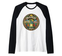 Madrid Spain Travel Souvenir City Gift Raglan Baseball Tee