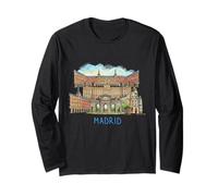Madrid Spain Travel Souvenir Historic City Landmark Gift Long Sleeve T-Shirt