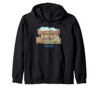 Madrid Spain Travel Souvenir Historic City Landmark Gift Zip Hoodie