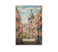 Madrid Spain Vintage Travel Poster Art Canvas Painting Decor Wall Print Photo Home Modern Decoratives 24x36inch(60x90cm)
