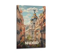 Madrid Spain Vintage Travel Poster Canvas Wall Art Decorative Bedroom Modern Home Print Picture Artworkss 20x30inch(50x75cm)