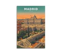 Madrid,Spain Vintage Travel Poster Decorative Painting Canvas Wall Art Living Rooms Bedroom 16x24inch(40x60cm)