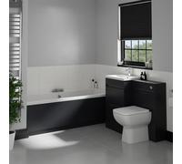 Madrid Straight Bath Designer Bathroom Suite | White | Plastic | 1700mm