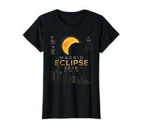 Madrid Total Eclipse Spain August 12 2026 Value Graphic T-Shirt, Women, Black, L