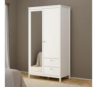 Madrid Wardrobe - 2 Door - 2 Drawer - Combi - White