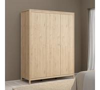 Madrid Wardrobe - 3 Door - Jackson Hickory Oak