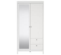 Madrid White 2 Door Combi Wardrobe