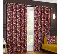 Madrid Wine Eyelet Curtains 66x90"