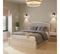 Madrid Wooden Ottoman Underbed Storage Bed 4ft6 135cm Double Bedroom White