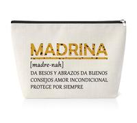 Madrina Gifts Makeup Bag Madrina Appreciation Gift Best Madrina Ever Godmother Zipper Pouch Baptism Gift Madrina Gifts from Godchild Christian Religious Presents Travel Cosmetic Bag