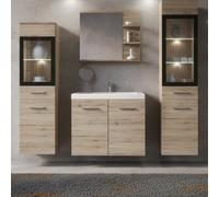 Madrit 1 Bathroom Furniture Set With Washbasin San Remo And White Led Lighting