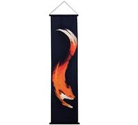 Madrona Brands Dashing Fox Tapestry | Narrow Vertical Hanging Wall Art Decor for Bedroom, Bathroom, Living Room | 52"x13"