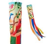 Madrona Brands Singing Birds Windsock 48 Inch | Durable Outdoor Decorative Hanging Wind Sock for Outside | Yard, Garden, Patio