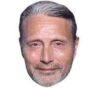 Mads Mikkelsen (Smile) Celebrity Mask, Flat Card Face, Fancy Dress Mask